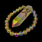 Angel Aura Clear Quartz 8mm Reiki-Infused Healing Crystal Bracelet (7.5” Medium Wrists)