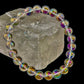 Angel Aura Clear Quartz 8mm Reiki-Infused Healing Crystal Bracelet (7.5” Medium Wrists)