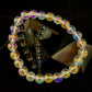 Angel Aura Clear Quartz 8mm Reiki-Infused Healing Crystal Bracelet (7.5” Medium Wrists)