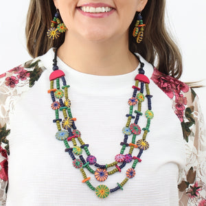 Multicolor Teagan Triple Necklace