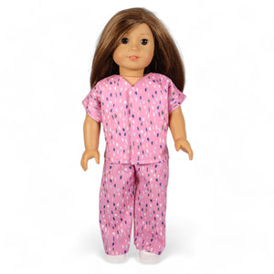 Doll Pajama Sewing Kit - Pink Rain