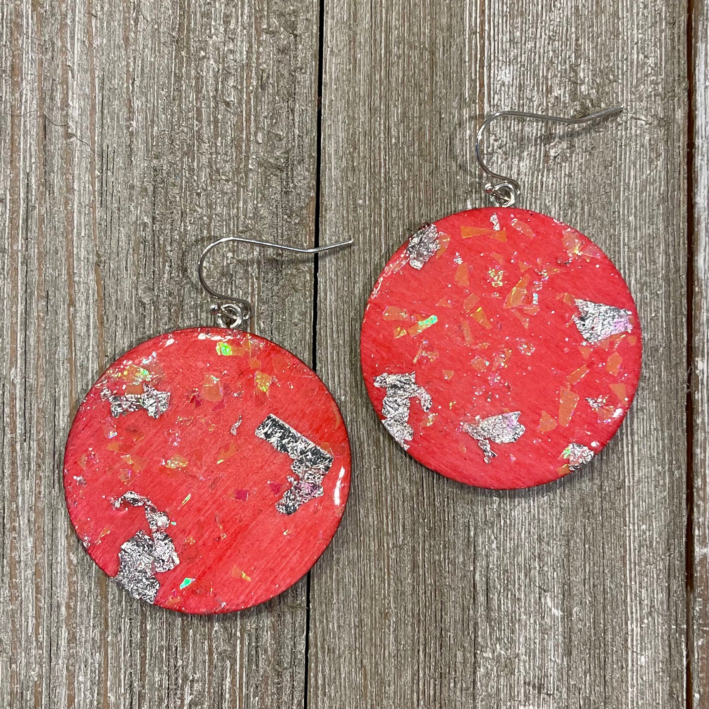 Planet Glitter Large Dangly Earrings