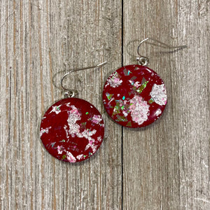 Planet Glitter Medium Dangly Earrings