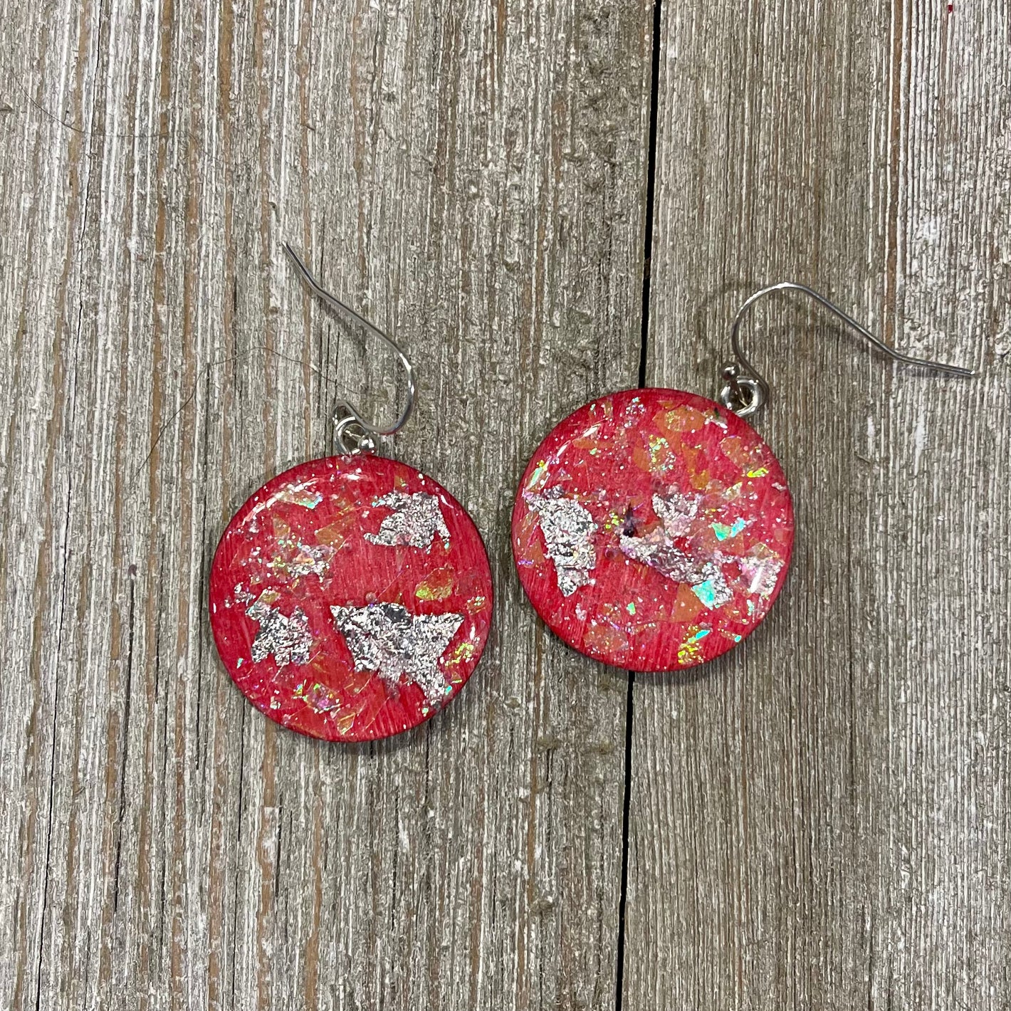 Planet Glitter Medium Dangly Earrings