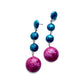 Peacock & Hot Pink Capiz Drop Statement Earrings