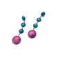Peacock & Hot Pink Capiz Drop Statement Earrings