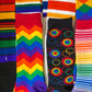 Rainbow Stripe Knee High Tube Socks