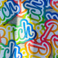 Everyone's 3rd Favorite Word 90s Flashback Holographic Dots Sticker