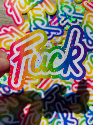 Everyone's Favorite Word 90s Flashback Holographic Dots Sticker