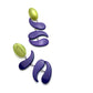 Purple & Olive Swish Moonglow Statement Earrings *