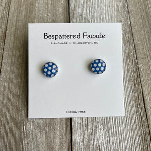 Mini Motif Studs - Blue Dot