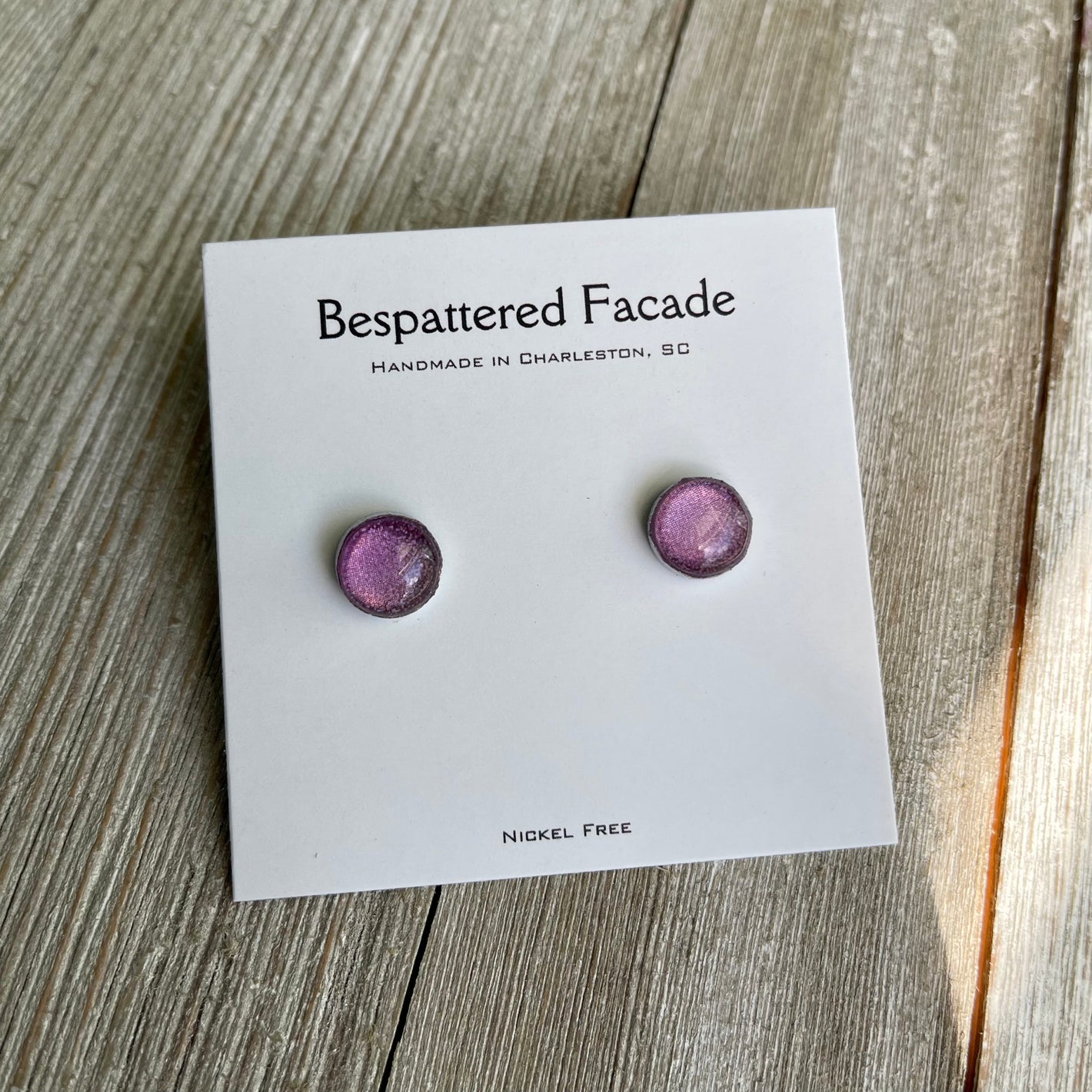 Mini Motif Studs - Purple Iridescent