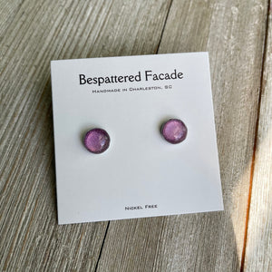 Mini Motif Studs - Purple Iridescent