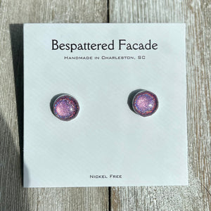 Mini Motif Studs - Purple Iridescent