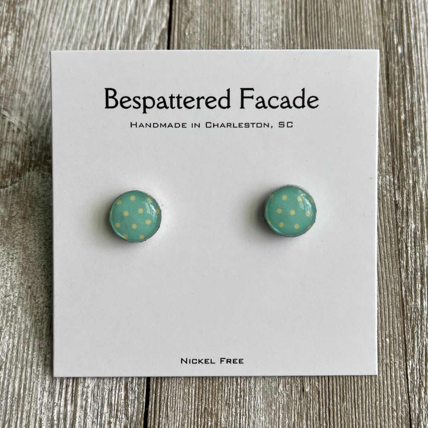 Mini Motif Studs - Aqua Dot