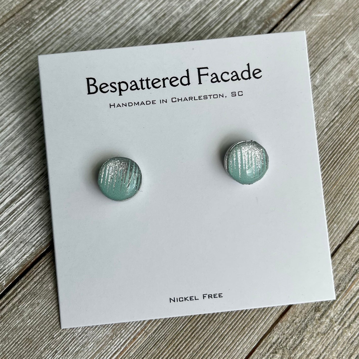 Mini Motif Studs - Aqua Icicles