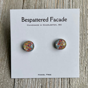Mini Motif Studs - Rainbow Waves