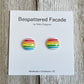 Light Rainbow Stripes Stud Earrings