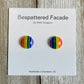 Rainbow Stripes Stud Earrings