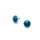 Peacock Capiz Glow Retro Button Stud Earrings