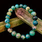 Green Dragon Vein Agate Beaded Bracelet – Natural Stone Jewelry (8mm/10mm)