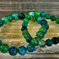 Green Dragon Vein Agate Beaded Bracelet – Natural Stone Jewelry (8mm/10mm)