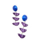 Deep Purple & Blue Cloud Moonglow Earrings *