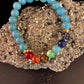 Chakra Healing Bracelet – Turquoise Energy Beads with Chakra Stones