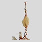 Copper Metal Seahorse Suncatcher with Natural Stone Chain and Shimmering Crystals  -- Window Hanging or Wall Hanging