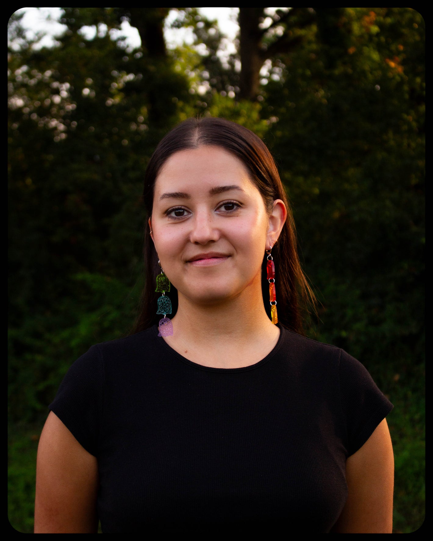 Glittering Rainbow Ghosts - Dangle Earrings