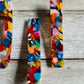 Set of 2 Rainbow Mosaic Acetate Alligator Hair Clips