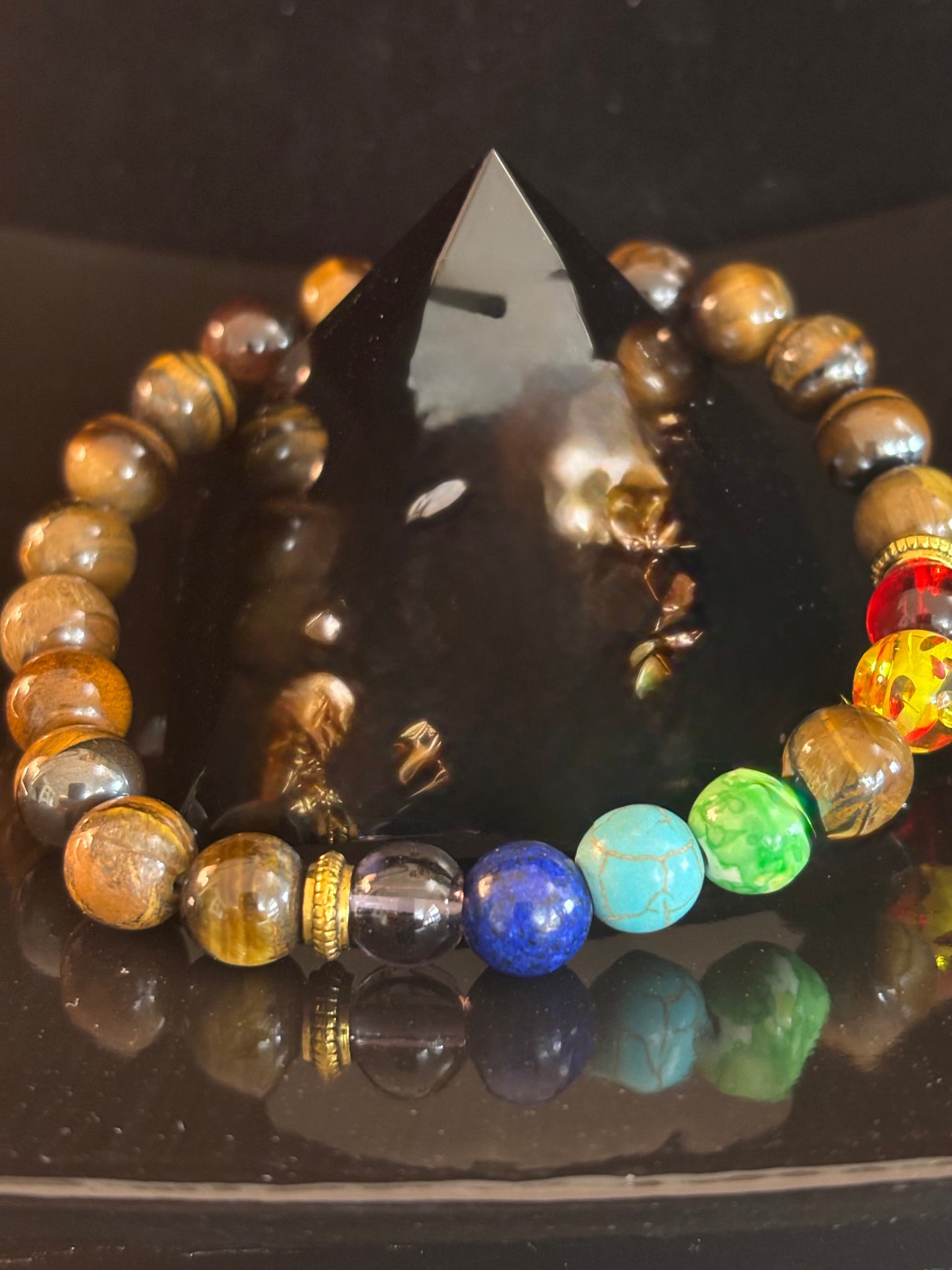 Chakra Healing Tiger Eye Bead Bracelet – Unisex Energy Balance Jewelry