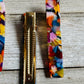 Set of 2 Rainbow Mosaic Acetate Alligator Hair Clips