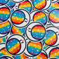 Bespattered Facade Rainbow Moon and Stars Sticker