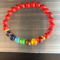 Chakra & Red Turquoise Energy Alignment Bracelet – 8mm Beads for Spiritual Protection & Vitality (Small to Medium Wrists)