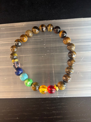 Chakra Healing Tiger Eye Bead Bracelet – Unisex Energy Balance Jewelry