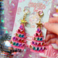 Ceramic Christmas Tree Earrings
