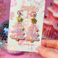 Pastel Pink Rainbow Christmas Tree Earrings