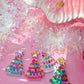 Ceramic Christmas Tree Earrings