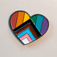 Progressive Pride Heart Enamel Pin