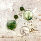 Sage Green Marbled Lucite Geo Drop Sarah Earrings
