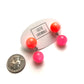 Neon Melon and Pink Moonglow Lollipop Drop Earrings