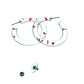 Pink & Clear Confetti Hoop Earrings - 1.75"