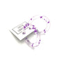 Purple & Clear Confetti Hoop Earrings - 1.75"