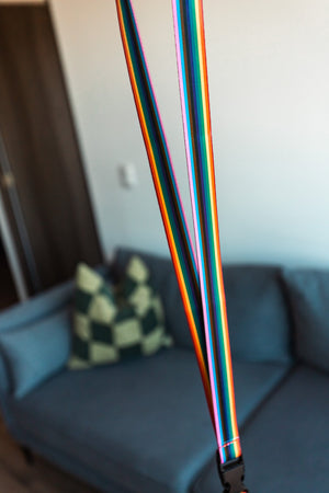 Progressive Pride Rainbow Stripes Lanyard