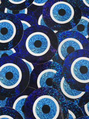 Bespattered Facade Evil Eye Protection Symbol Glitter Sticker
