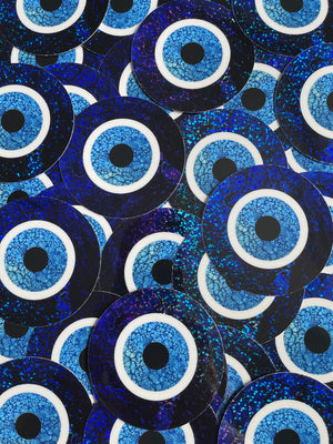 Bespattered Facade Evil Eye Protection Symbol Glitter Sticker