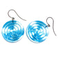 Ice Blue & Glow Spiral Drop Earrings