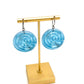 Ice Blue & Glow Spiral Drop Earrings