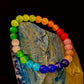 Rainbow Cat’s Eye Beaded Bracelet – Chakra Inspired Multicolor Bracelet | Pride Energy Jewelry